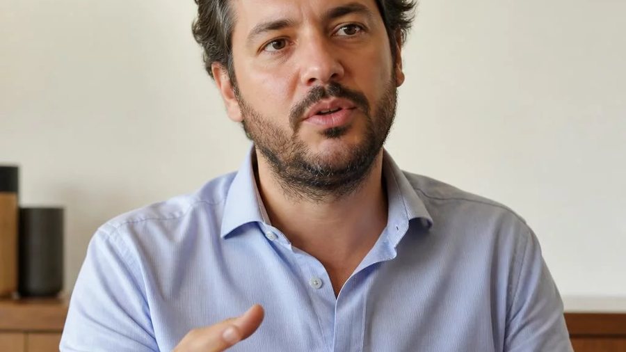 Duas participantes sentadas frente a frente numa mesa da sala do Fortaleza; a da direita rascunha a resposta que vai dar